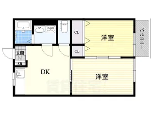 旭第1マンション【2階】の間取り