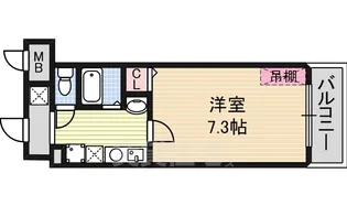 マインズ・コム新北野【5階】の間取り