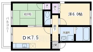 エスポワール岩倉【1階】の間取り