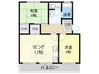 コーポ加島Part1B棟【2階】の間取り