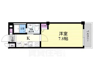 フラッティ京都十条【4階】の間取り