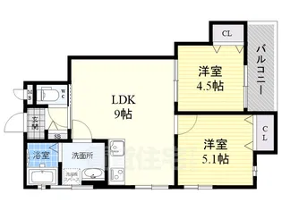 クリエオーレ東園田町1【1階】の間取り