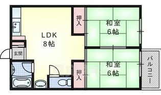 旭第1マンション【4階】の間取り