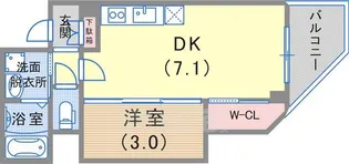 セレニテ神戸元町クレア【4階】の間取り