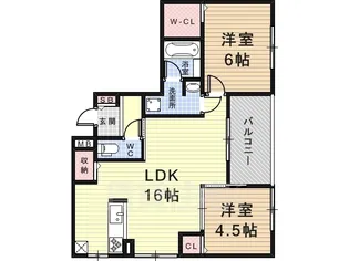 グランディール【3階】の間取り