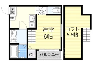 ハーモニーテラス松園【1階】の間取り