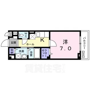 カーサ ディソール壬生【3階】の間取り