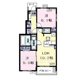 キラーナ 2【1階】の間取り