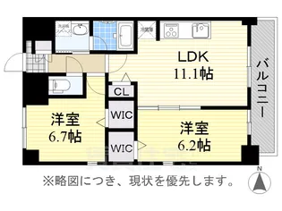 カーサニア尾頭橋【10階】の間取り
