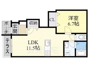 ケーニヒスクローネ【1階】の間取り