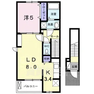 ビオーラ令豊【2階】の間取り