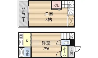 エクラ東住吉2【5階】の間取り