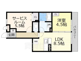 大阪府茨木市橋の内3丁目【アパート】の間取り