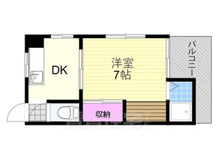 1DKの間取り画像