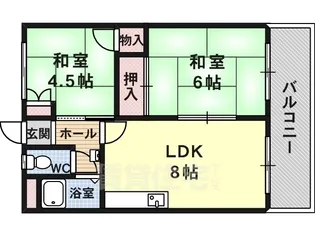 西浦ビューハイツA棟【2階】の間取り