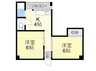 グランビルド長居【4階】の間取り