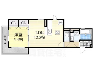 大阪府豊中市西緑丘3丁目【アパート】の間取り