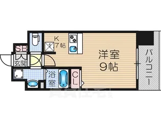 アスヴェル新北野モスト 【4階】の間取り