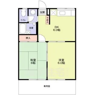 エステートピア築山二番館【1階】の間取り