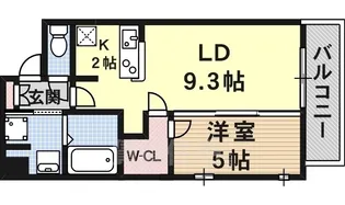 ダイドーメゾン神戸元町【13階】の間取り