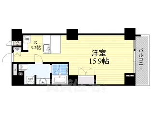 スクエア名駅南【6階】の間取り