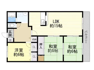 大阪府豊中市玉井町2丁目【マンション】の間取り