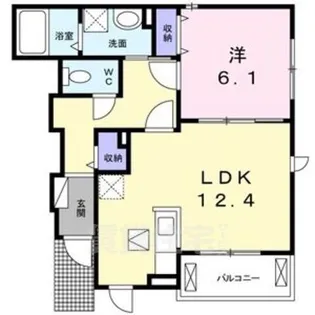 グレイス プルメリア【1階】の間取り