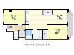 コーポ白鳥【7階】の間取り