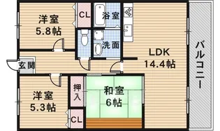 エルパラシオ【6階】の間取り