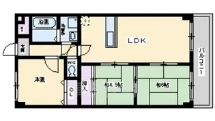 メルベーユ和泉【1階】の間取り