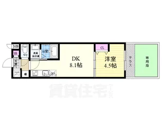 アドバンス京都北大路レフィナード【1階】の間取り