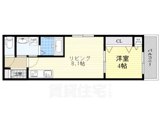 シーカルアアリモト【3階】の間取り