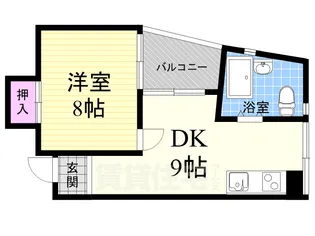 1DKの間取り画像