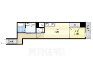 プリエール阪神尼崎【7階】の間取り