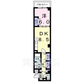パレス伏見【1階】の間取り