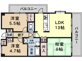 藤和ハイタウン平野駅前【2階】の間取り
