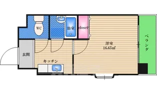 シンパシー京橋【4階】の間取り