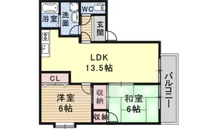 メゾンクレール【201号室】の間取り
