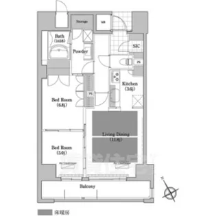 プライムメゾン高見【1階】の間取り