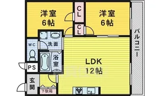 ハイツふくわか【3階】の間取り