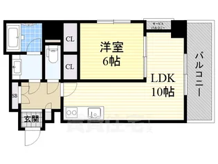 CITY SPIRE十三東【5階】の間取り