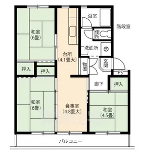 アーバンフォレスト金山 2号棟【4階】の間取り