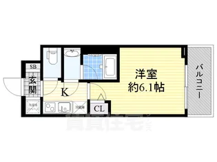 エステムコート京都西院【7階】の間取り