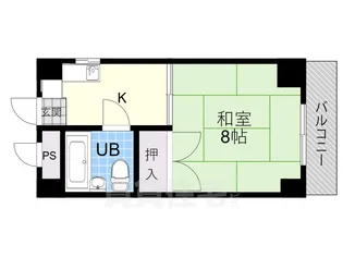 喜連ロイヤル1号館【110号室】の間取り