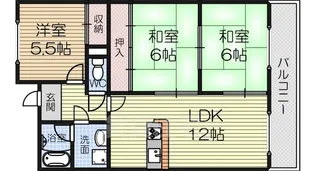 エンデバー高石【4階】の間取り