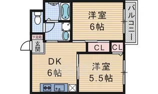セレコート枚方2【2階】の間取り