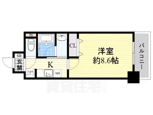 レジディア高岳【13階】の間取り