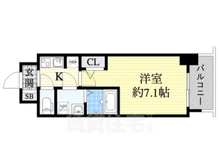 オーキッドレジデンス新大阪【3階】の間取り