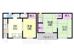 大阪府大阪市西淀川区佃1丁目【一戸建】の間取り