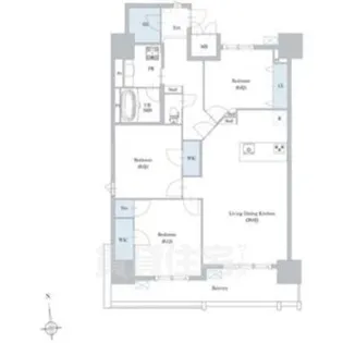 ロイジェント日吉【9階】の間取り